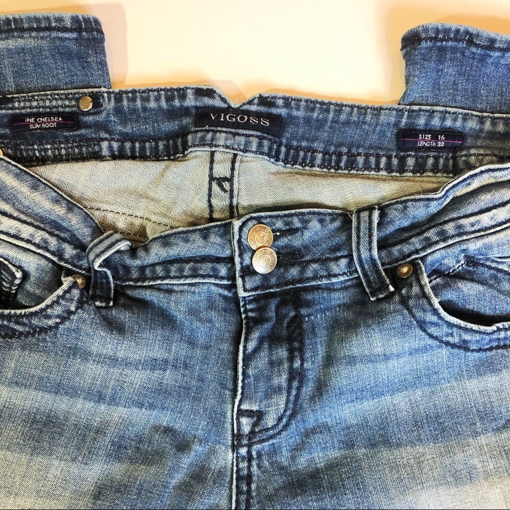 Vigoss Med Wash Chelsea Jeans 16 - Picture 4 of 7